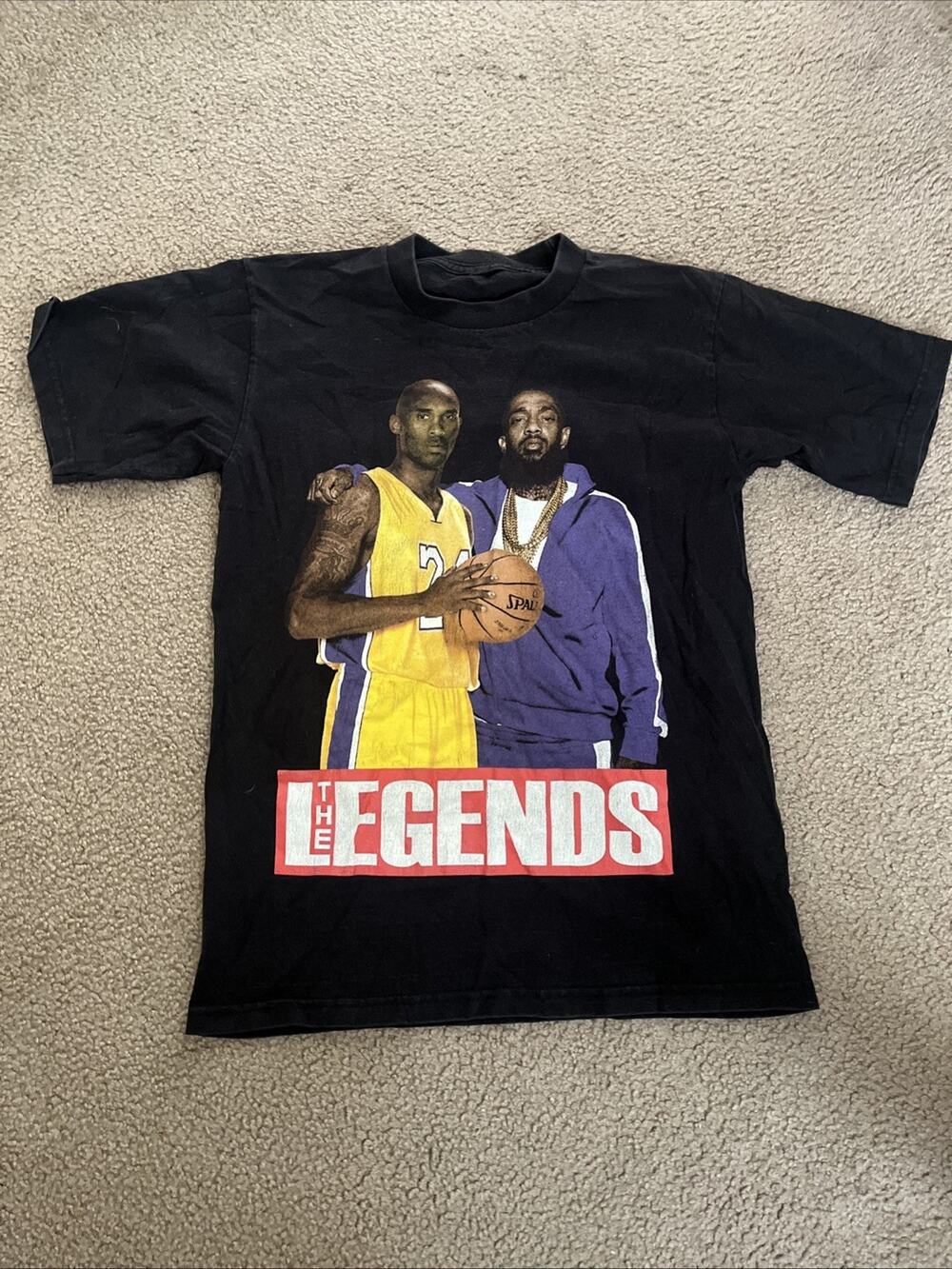 Vintage Kobe Bryant THE LEGENDS Los Angeles Lakers Rap T Shirt LARGE